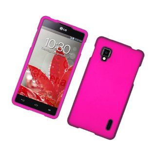 LG OPTIMUS G/LS970 Rubber COVER Hot Pink 04 Cell Phones & Accessories