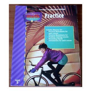 Practice Math Central Teacher's Annotated Edition Level 5 Houghton Mifflin Books