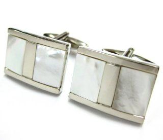 Tailor B White Mother of Pearl Wings Cufflinks Jewelry