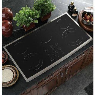 GE PP972SMSS Stainless Steel Profile 36" Built In CleanDesign Cooktop with Warming Zone PP972 Appliances