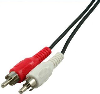 C&E 50 feet 2 RCA Male to Male Audio Cable (2 White/2 Red Connectors) Electronics