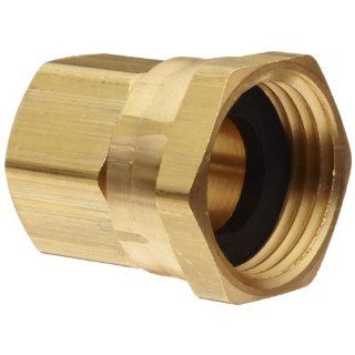 Dixon BAS974 Brass Fitting, Swivel Adapter, 3/4" GHT Female x 1/2" NPTF Female, Box of 100 Industrial Hose Fittings