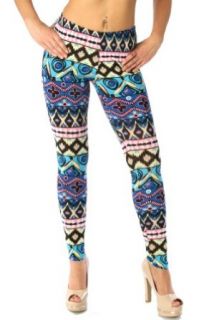 Fashion Chic pant Abstract pattern print leggings large PCS974