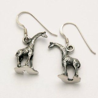 Sterling Silver Giraffe Earrings Dangle Earrings Jewelry
