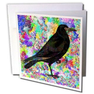 gc_164134_2 Cassie Peters Birds   Crow in an Abstract Pattern by Angelandspot   Greeting Cards 12 Greeting Cards with envelopes 