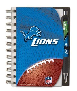 Detroit Lions Deluxe Hardcover, 4 x 6 Inches Notebook and Pen Set, Team Colors (12023 QUI)  Memo Paper Pads 