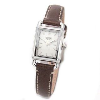 Coach Women's Hamptons Elongated Brown Leather Strap Watch 14501259 at  Women's Watch store.