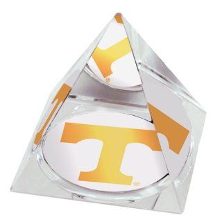 NCAA Tennessee University Volunteers logo in 2" Crystal Pyramid with Colored Windowed Gift Box  Sports Fan Paper Weights  Sports & Outdoors
