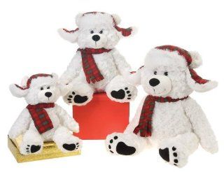 Cuddle White Bear with Scarf 20" by Fiesta Toys & Games