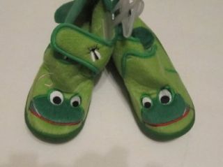 Stride Rite Slippers Green Frog w/ Sound Effect Toddler Size 11 12 Frog Shoes Shoes