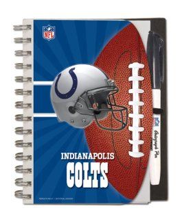 Indianapolis Colts Deluxe Hardcover, 5 x 7 Inches Autograph Book and Pen Set, Team Colors (12025 QUL)  Memo Paper Pads 