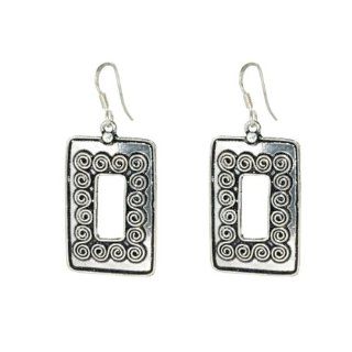 .925 Sterling Silver Dangle Handmade Oxidized Designer Earrings Fashion Jewerly Handmade Designer Jewelry