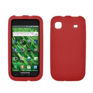 Samsung Vibrant / Galaxy S T959 Red Silicone Skin Case Cell Phones & Accessories
