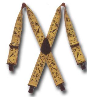 ABCO 5513 YELLOW 2 Inch Wide Suspenders with Tool Logo's   Tool Belts  