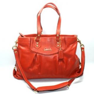 Coach Ashley Leather Carryall Handbag/ Shoulder Bag (orange) #19243 Shoes