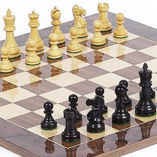 Prince Staunton Rosewood Chesmen from India & Columbus Ave. Chess Board from Spain Toys & Games