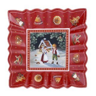 VILLEROY & BOCH TOY'S FANTASY Square bowl   gingerbread house Serving Bowls Kitchen & Dining
