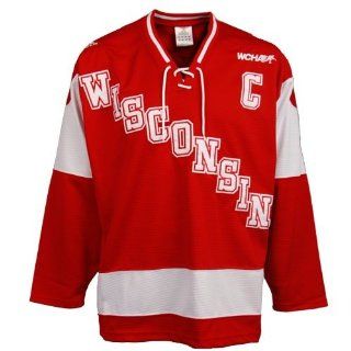 adidas Wisconsin Badgers Cardinal Tackle Twill Hockey Jersey  Sports Fan Hockey Jerseys  Sports & Outdoors