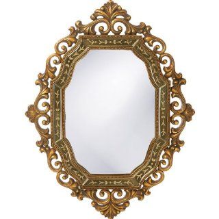 Howard Elliott Collection 11059 Ariana Rectangular Mirror, 30 Inch by 40 Inch, Antique Gold   Wall Mounted Mirrors