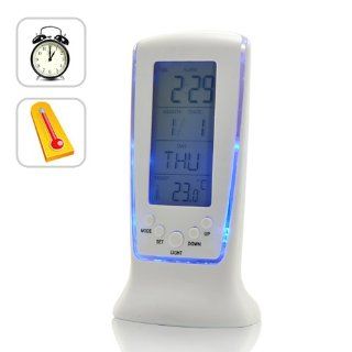 Digital Alarm Clock with Thermometer and Blue Backlight Electronics