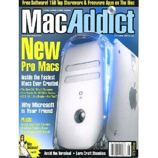 MacAddict October 2001 w/CD New Pro Macs, Adobe Illustrator Secrets, Charting Tricks in Excel, Nikon Coolpix 995 Rated, Avoid the Terminal, 150 Top Shareware & Freeware Apps on Disc, Trace Photos with Illustrator Mac Addict Magazine Books