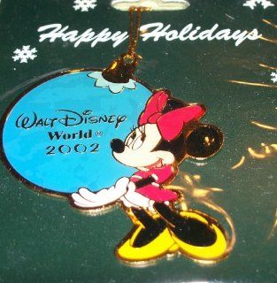 Happy Holidays Walt Disney World Exclusive Thme Parks Edition 2002 Minnie Mouse Ornament NIP  Decorative Hanging Ornaments  