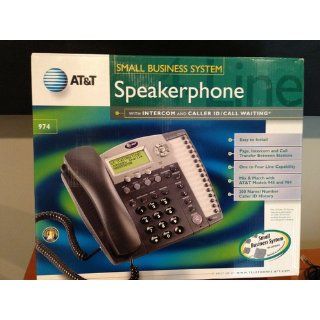 AT&T 974 Small Business System Speakerphone with Intercom and Caller ID/Call Waiting (Titanium Blue)  Audio Conferencing Equipment  Electronics