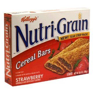 Nutri Grain Cereal Bars, Strawberry 8  Count Bars (Pack of 4)  Breakfast Cereal Bars  Grocery & Gourmet Food