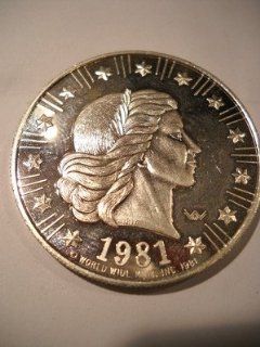 1 oz American Eagle World Wide Mint 999 Silver Round 1981 