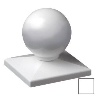 POST CAP, White Ball 4"   Decking Caps  