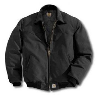 Carhartt Duck Cloth Santa Fe Jacket   Black at  Mens Clothing store