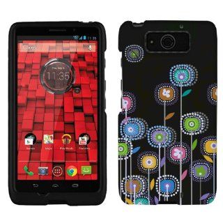 Motorola Droid Ultra Maxx Lollipop Flowers on Black Phone Case Cover Cell Phones & Accessories