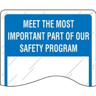 Emedco Blue Safety Slogan Mirror Industrial Warning Signs