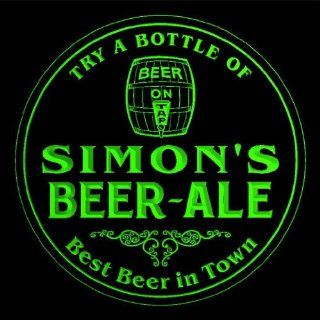 4x ccpn0410 g SIMON'S Best Beer & Ale in Town Bar Pub 3D engraved Coasters Kitchen & Dining