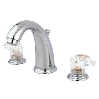 Kingston Brass GKB981ALL Polished Chrome Vintage Vintage WaterSense Certified Double Handle 8" to 16" Widespread Bathroom Faucet with American Legacy Lever Handles and Drain Assembly GKB98.ALL   Touch On Bathroom Sink Faucets  