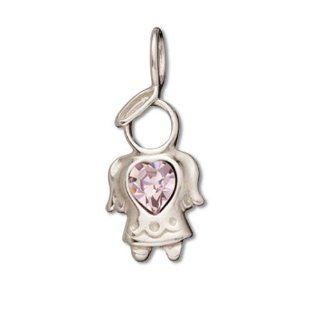 Sterling Silver Birthstone Angel Pendant or Charm   June  Other Products  