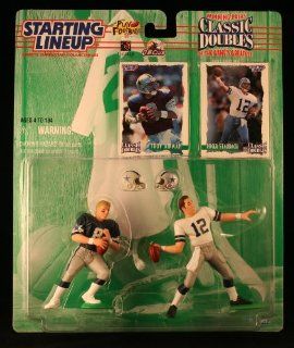 TROY AIKMAN / DALLAS COWBOYS & ROGER STAUBACH / DALLAS COWBOYS 1997 NFL Classic Doubles * Winning Pairs * Starting Lineup Action Figures & Exclusive Collector Trading Cards Toys & Games