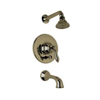 Rohl AKIT32LM TCB Country Bath Shower System with Pressure Balanced Valve Trim, Shower Head, Tub S, Tuscan Brass   Bathtub And Showerhead Faucet Systems  
