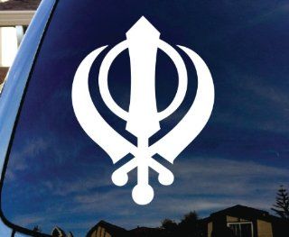 Khanda Sikhism Symbol Car Window Vinyl Decal Sticker 8" Tall 