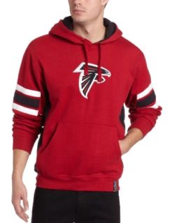 NFL Men's Atlanta Falcons Passing Game Hd II Adult Long Sleeve Hooded Fleece Pullover (Bright Cardinal/Black/White, XXX Large)  Clothing