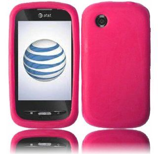 Silicone Jelly Skin Case for ZTE Merit 990G Avail Z990   Hot Pink Cell Phones & Accessories