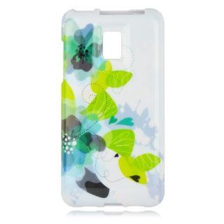 Talon Phone Case for LG Optimus 2X, P990, and G2X   Water Lilies   T Mobile   1 Pack   Case   Retail Packaging   White, Green, and Blue Cell Phones & Accessories