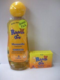 Grisi Ricitos De Oro Hypoallergenic Chamomile(manzanilla) Shampoo 13.5oz + Baby Soap 3.5oz Health & Personal Care