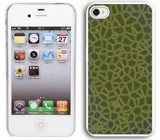 Apple iPhone 5 5S White 5W186 Hard Back Case Cover Color Green Turtle Texture Background Cell Phones & Accessories