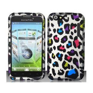 Alcatel One Touch Ultra 995 Colorful Leopard Design Hard Case Snap On Protector Cover + Free Opening Tool + Free American Flag Pin Cell Phones & Accessories