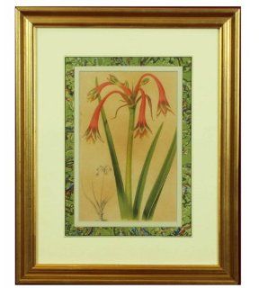 French Matted Floral Artwork, Exquisitely Reproduced Antique Lithograph Botanical Print  