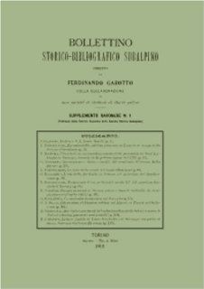 Bollettino Storico Bibliografico Subalpino Magazines