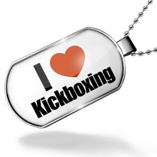 Dogtag I Love Kickboxing Dog tags necklace   Neonblond NEONBLOND Jewelry