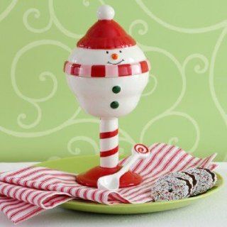 Hallmark 2012 Christmas DIR996 Snowman Shaped Parfait Cup & Spoon  Other Products  