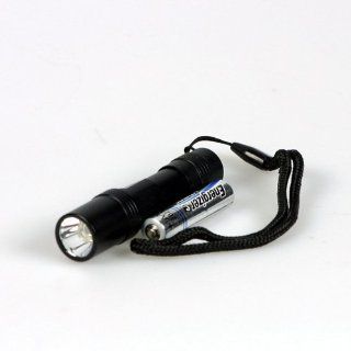 LEDwholesalers Brightest Mini Pocket Keychain Size CREE LED Flashlight Runs on 1 AAA Battery with on / off Switch and Lanyard, 7338bk   Key Chain Flashlights  